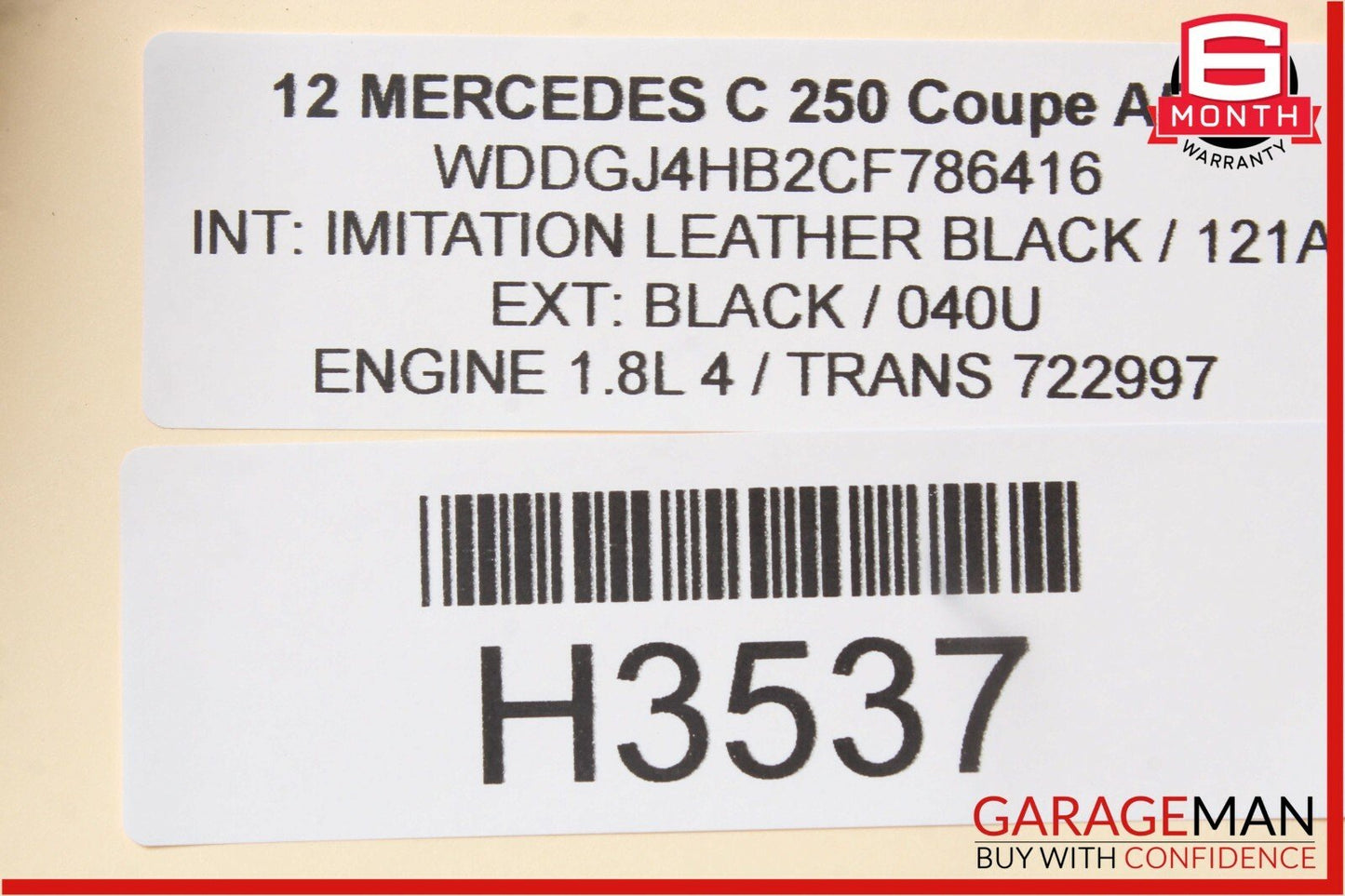 08-15 Mercedes W204 C250 Trunk Lid Lock Latch Actuator w/ Cylinder Mechanism OEM