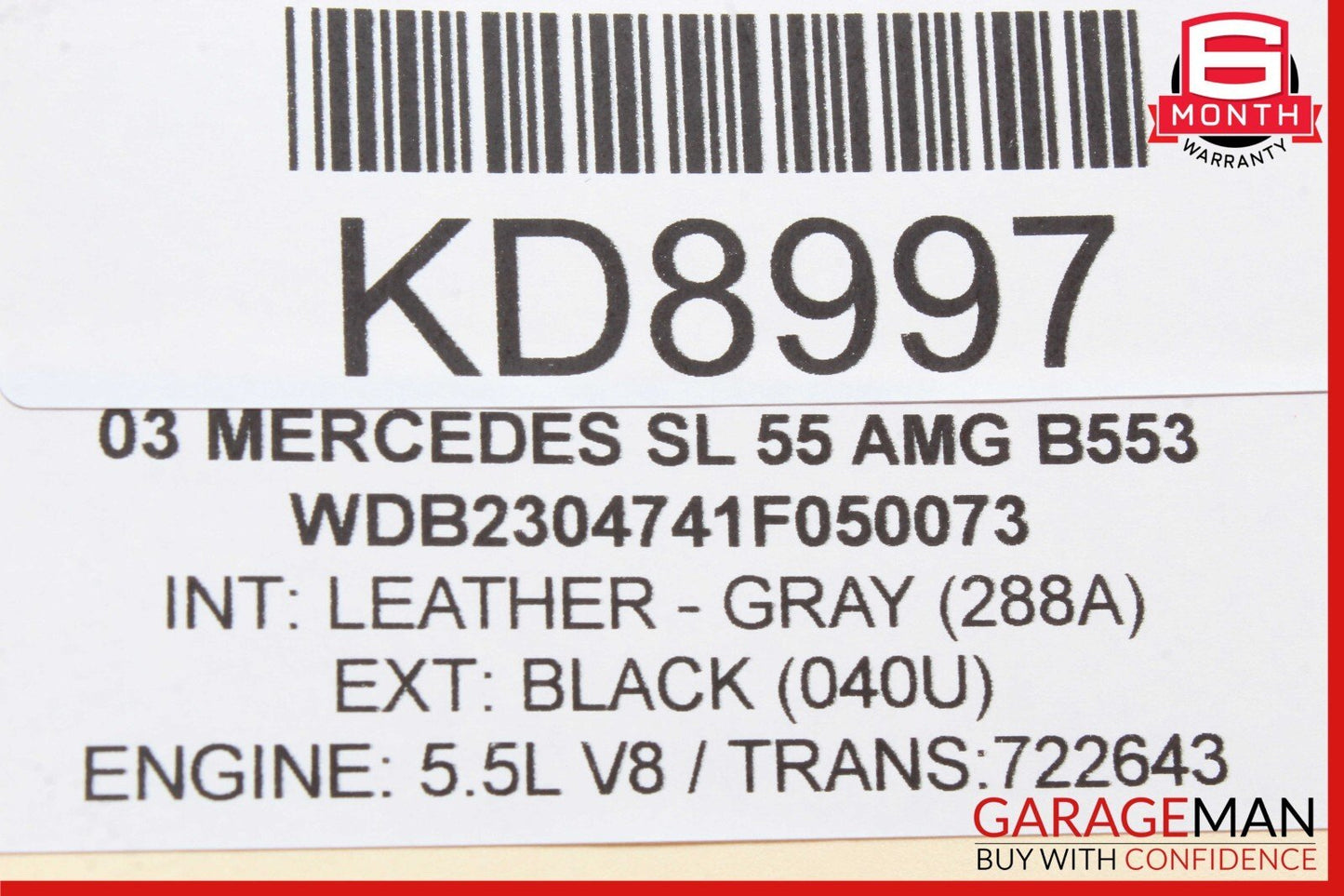 03-08 Mercedes R230 SL500 Rear Left Seat Belt Retractor Luggage w/ Speaker Assy