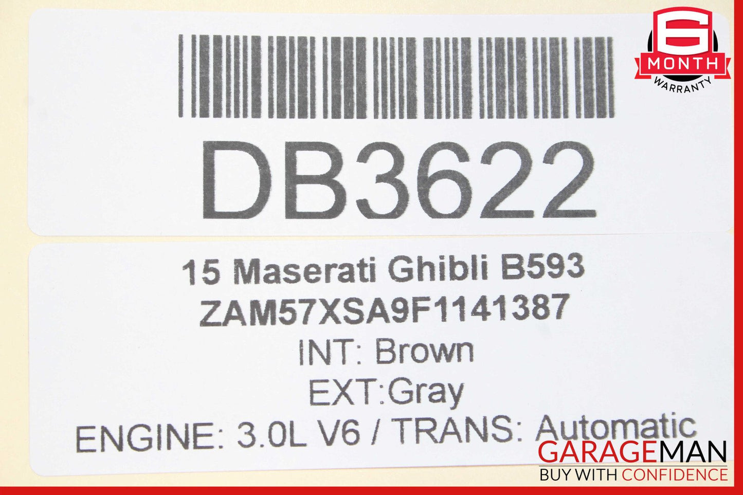 14-17 Maserati Ghibli Front Right Passenger Side Exterior Door Shell Frame Panel