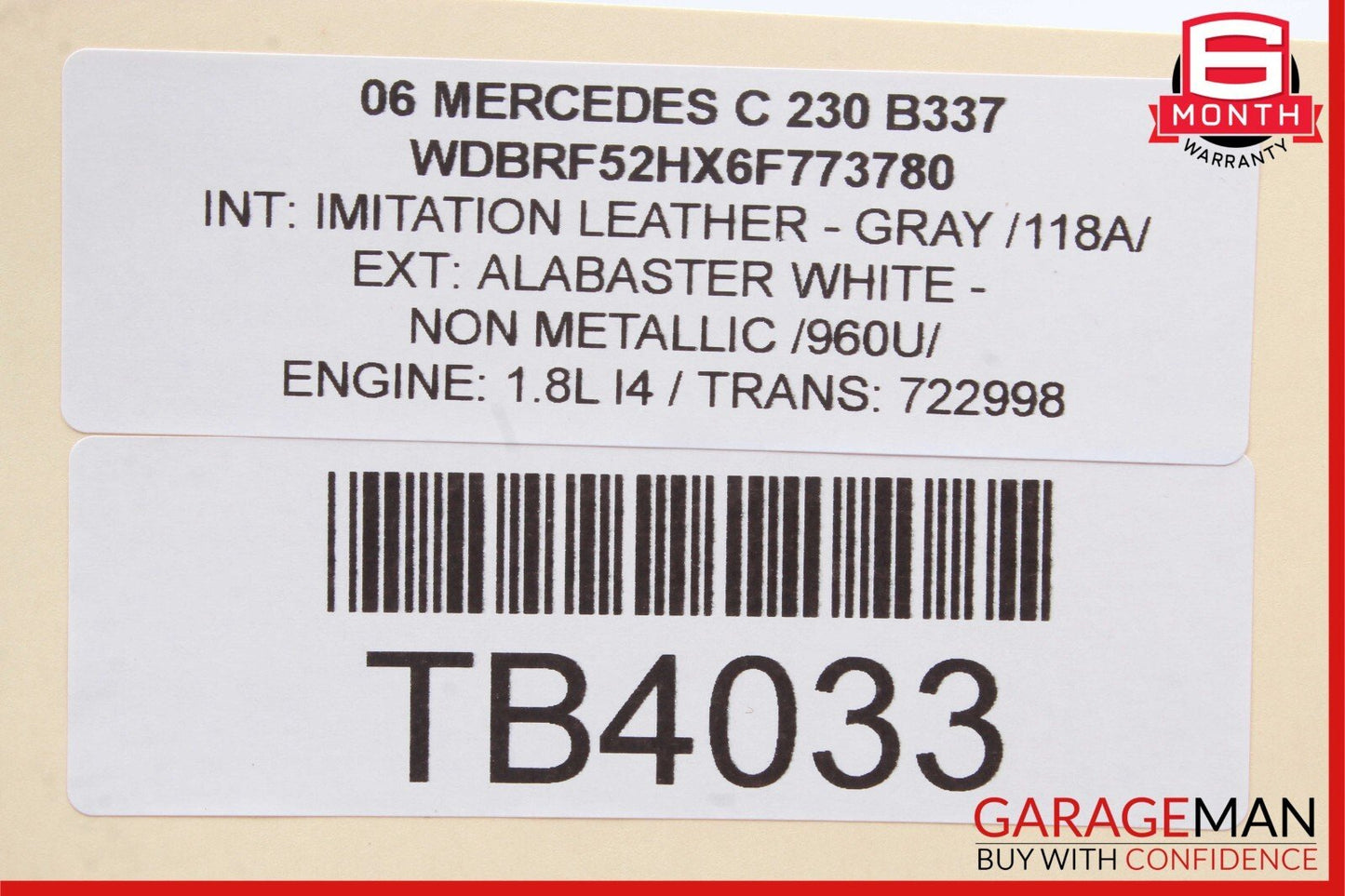 01-07 Mercedes W203 C230 C280 C32 AMG RWD Front Left Side Lower Control Arm OEM