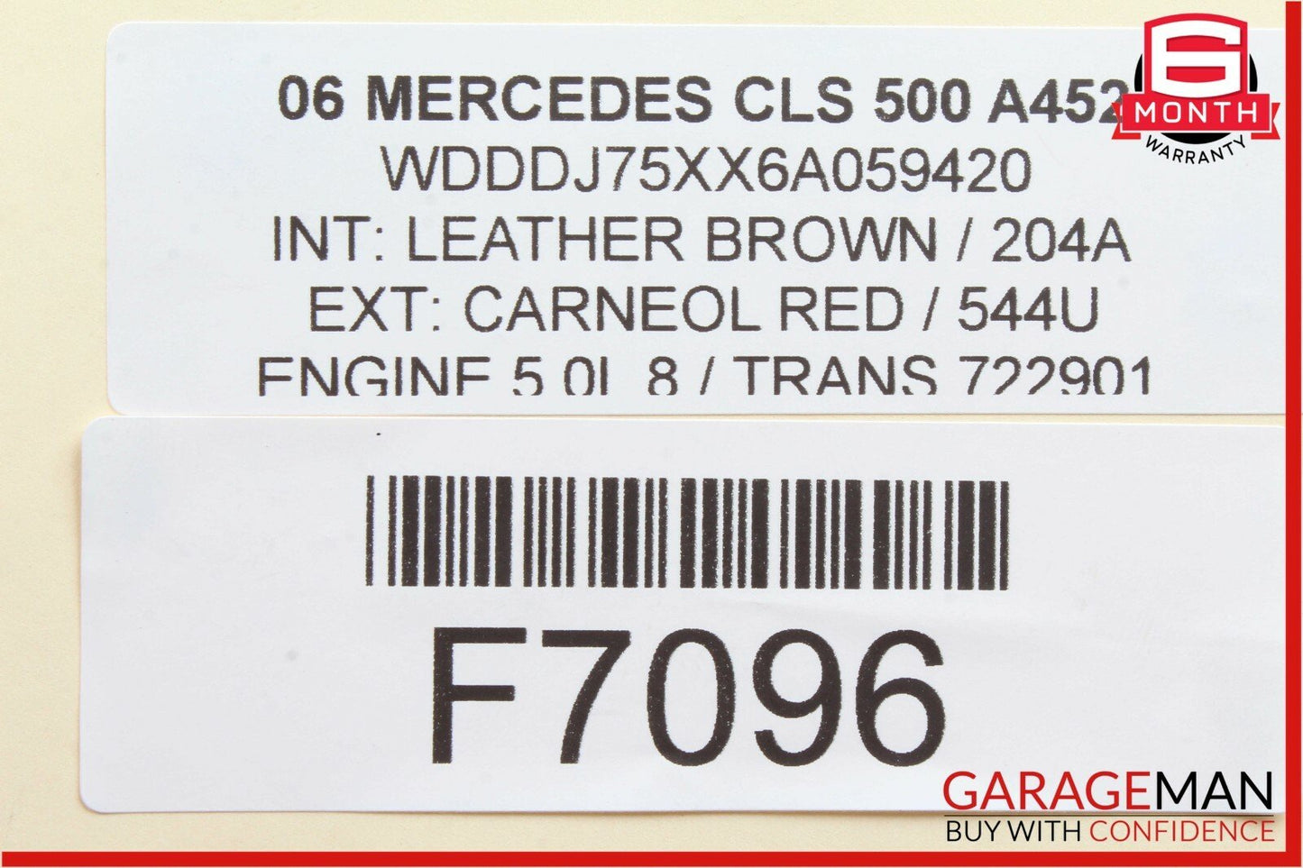 06-11 Mercedes W219 CLS500 Rear Bumper Reinforcement Impact Crash Bar Rebar OEM