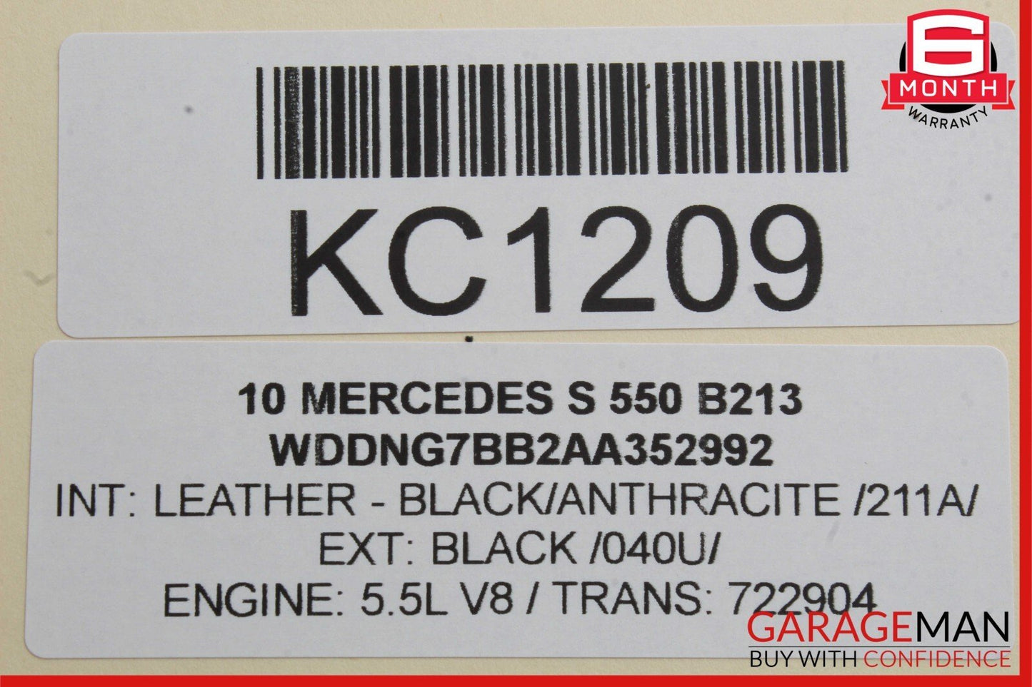 07-13 Mercedes W221 S400 S550 Rear Right Passenger Side Door Lock Latch Actuator