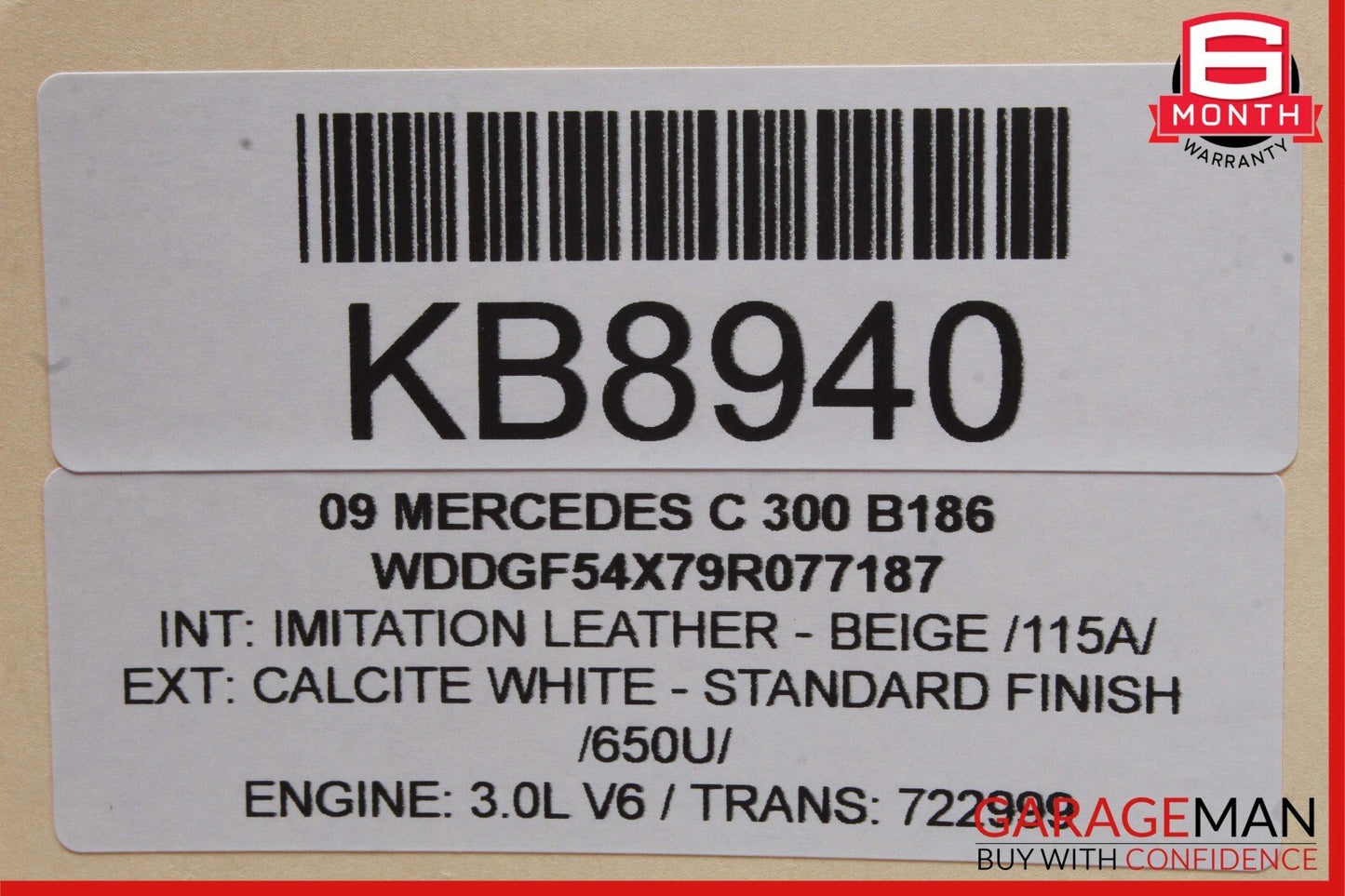 08-12 Mercedes W204 C300 GLK350 Front Left Driver Side Exterior Door Handle OEM