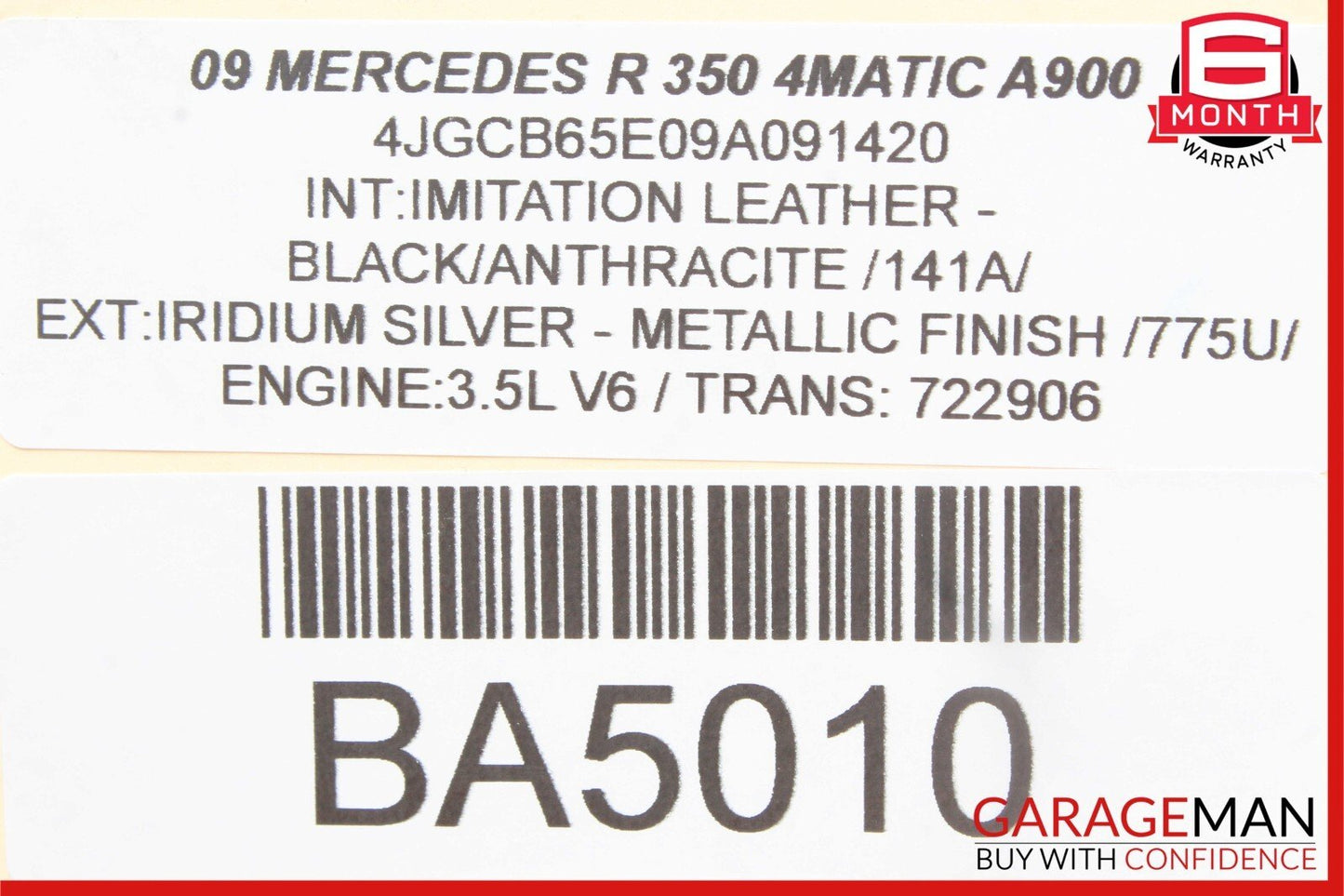 06-13 Mercedes W251 R320 4MATIC ML450 Panoramic Sunroof Sun Roof Motor Set OEM