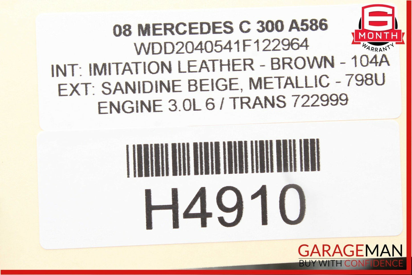 08-14 Mercedes W204 C300 Rear Right Passenger Side Door Controller Module