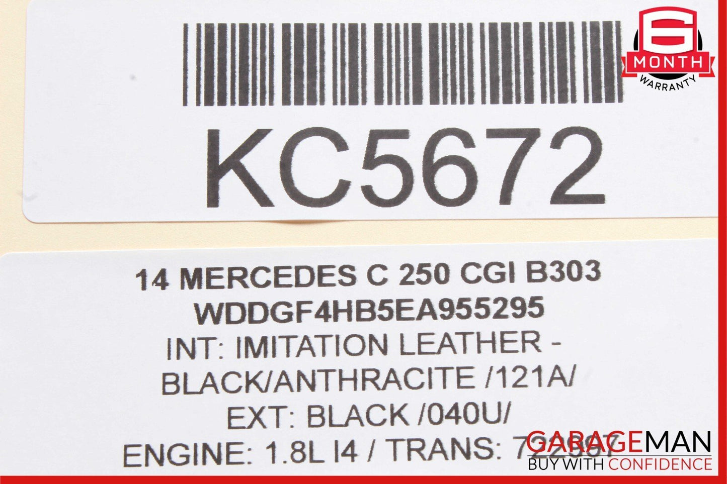 12-14 Mercedes W204 C250 C350 Rear Right Side Exterior Door Handle Black