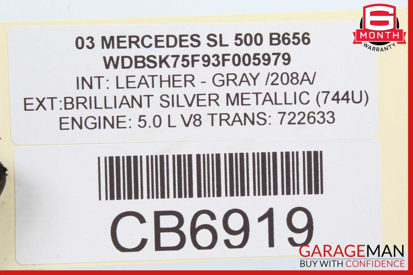 03-12 Mercedes R230 SL500 SL550 E500 Rear Left Upper Control Arm 2303520001 OEM