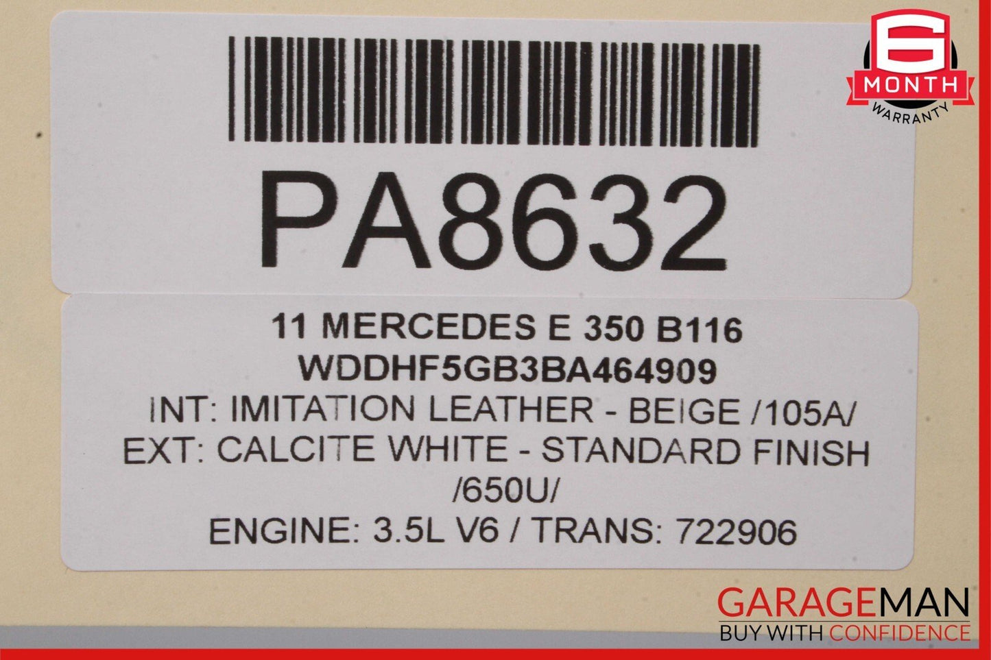 10-13 Mercedes W212 E550 Rear Right Side Interior Door Panel Assembly Beige