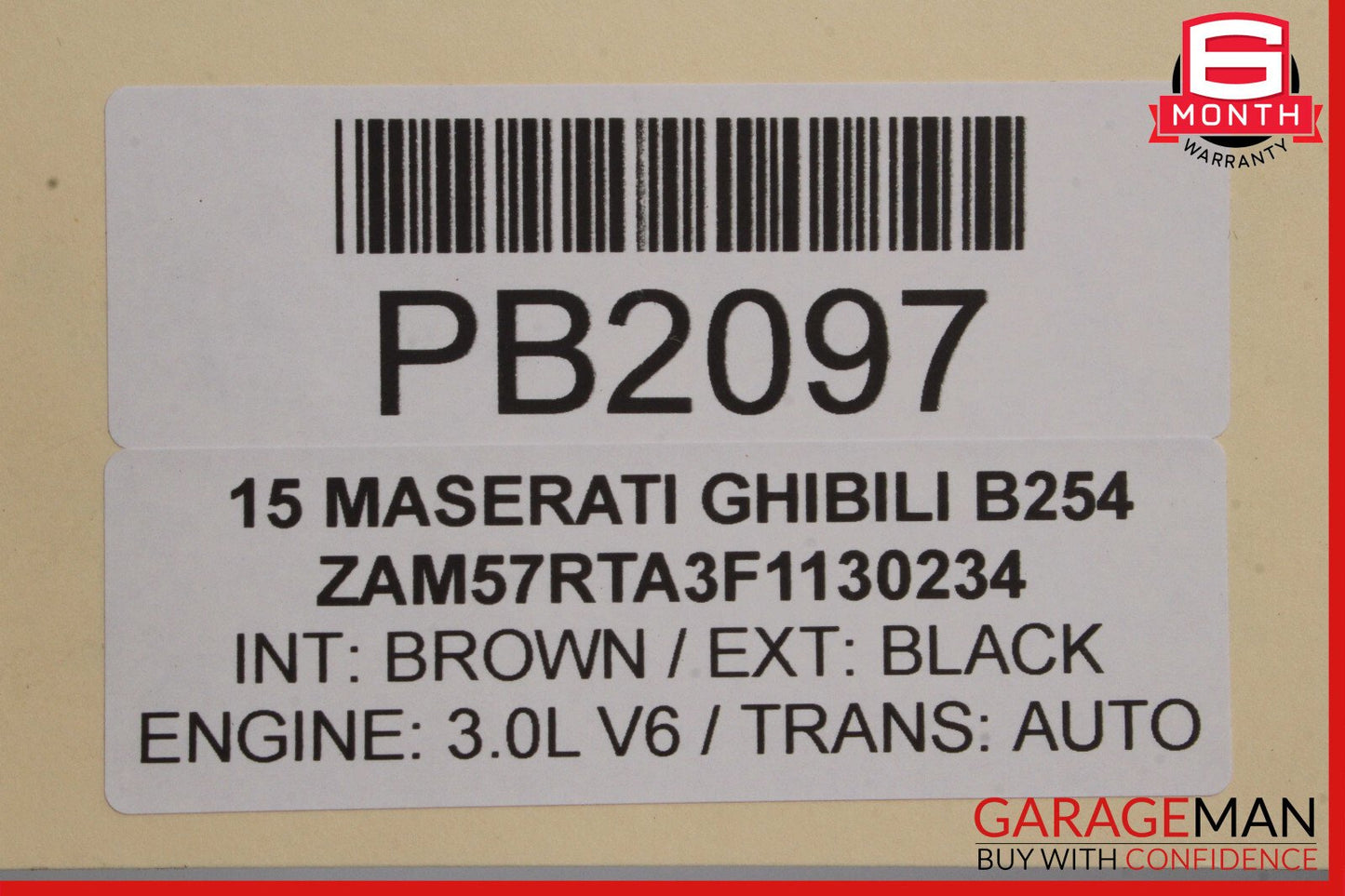 14-17 Maserati Ghibli Front Left Driver Side Exterior Door Shell Panel OEM