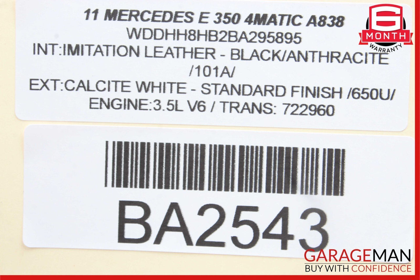 08-16 Mercedes W212 E350 C300 Rear Right Side Door Lock Latch Actuator OEM