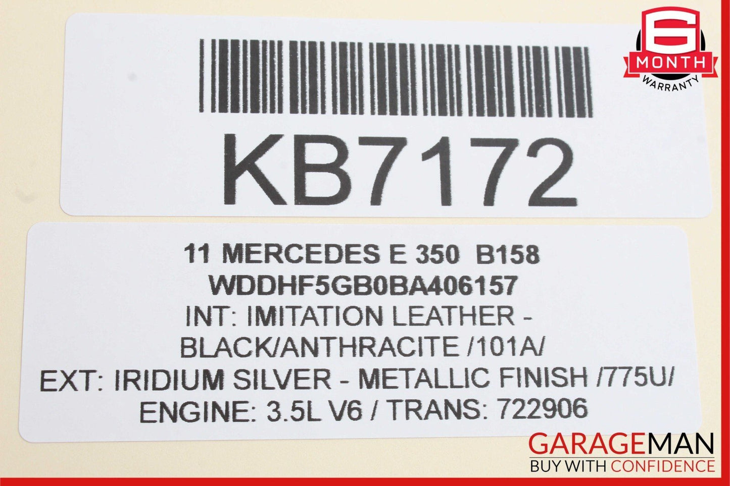 10-13 Mercedes W212 E350 E63 AMG Sedan Rear Left Side Inner Tail Light Lamp OEM
