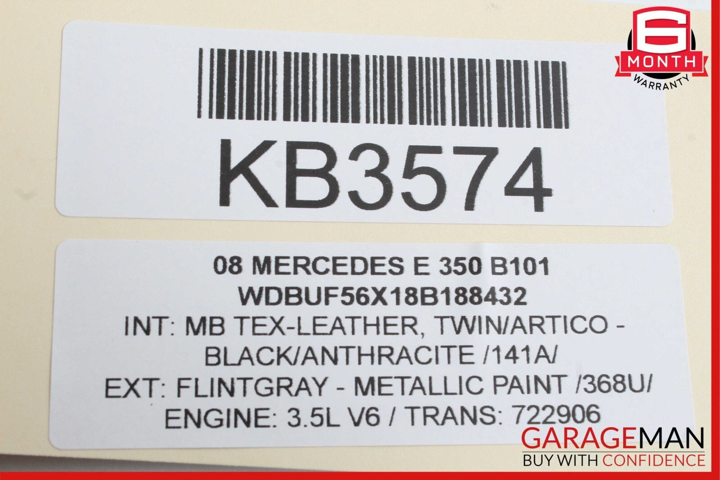 03-09 Mercedes W211 E350 E550 Rear Left Exterior Door Handle Assembly Flintgray