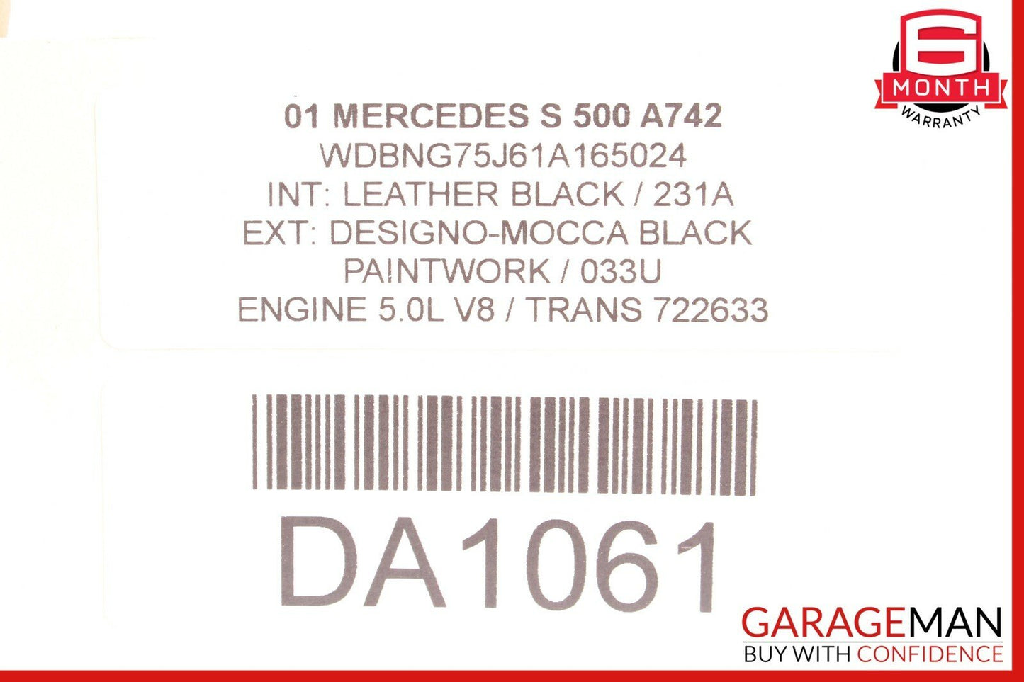 00-06 Mercedes W220 S500 Rear Left Driver Side Seat Switch Control Module OEM