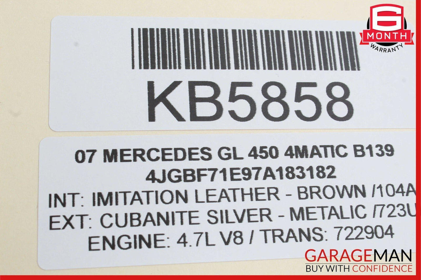 06-13 Mercedes X164 GL450 4MATIC Front Left Exterior Door Handle Keyless Go OEM