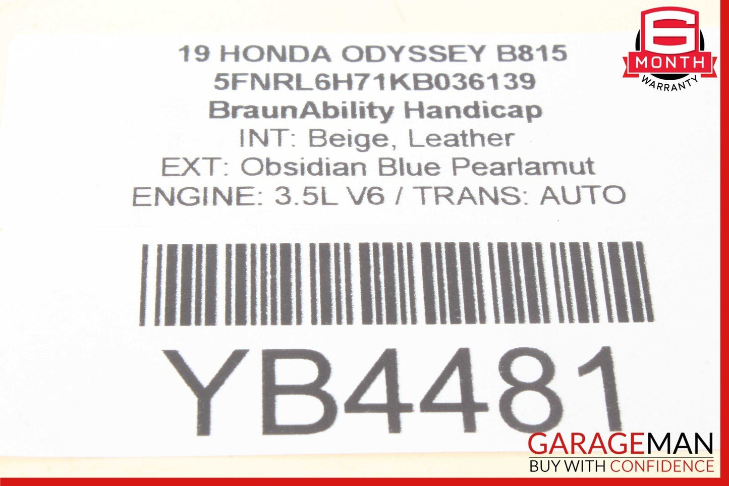 18-22 Honda Odyssey Rear Right Passenger Side Lower Trailing Control Arm OEM