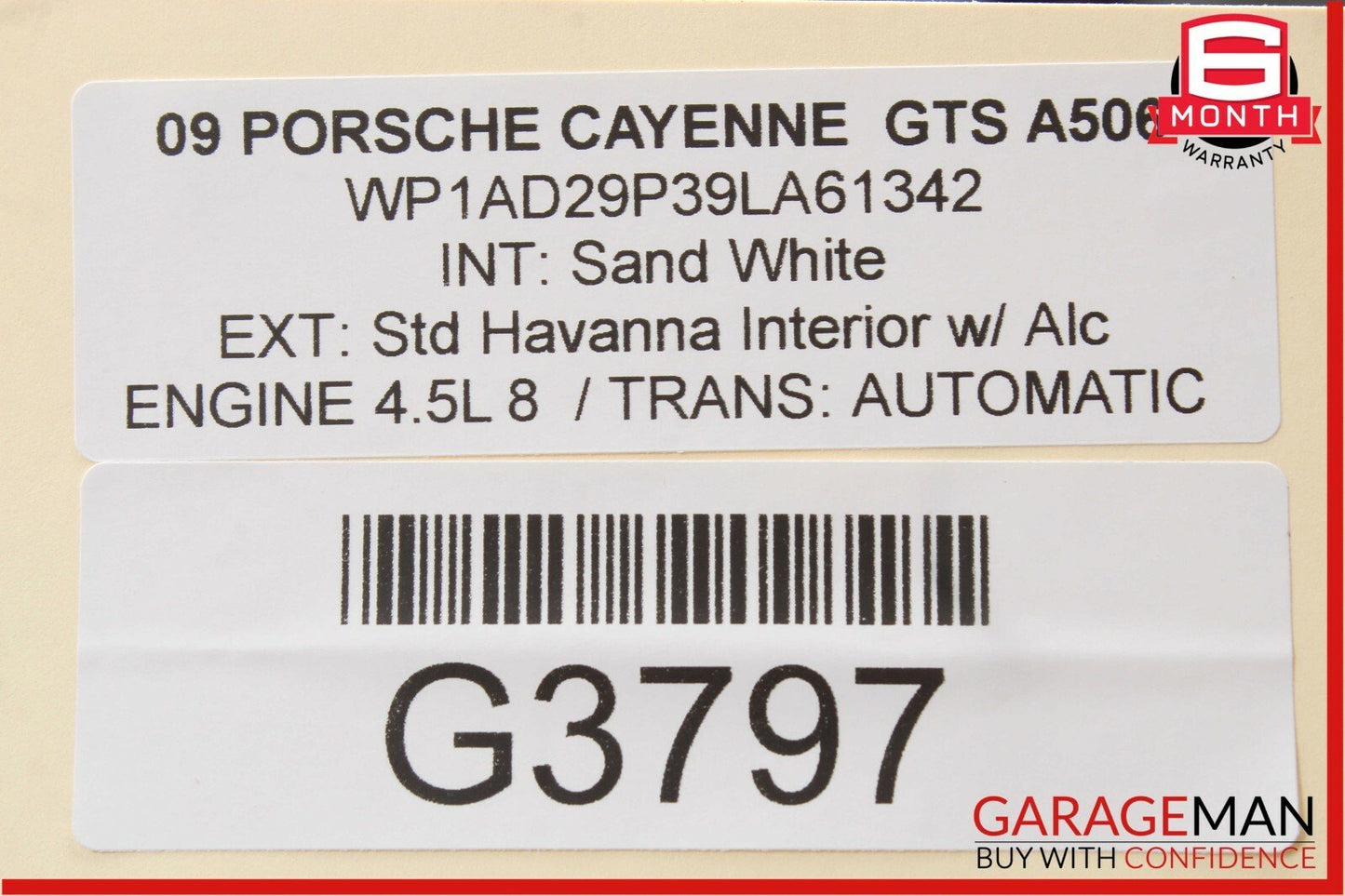 08-10 Porsche Cayenne 957 GTS Sport Throttle Valve Body 99760511601 OEM