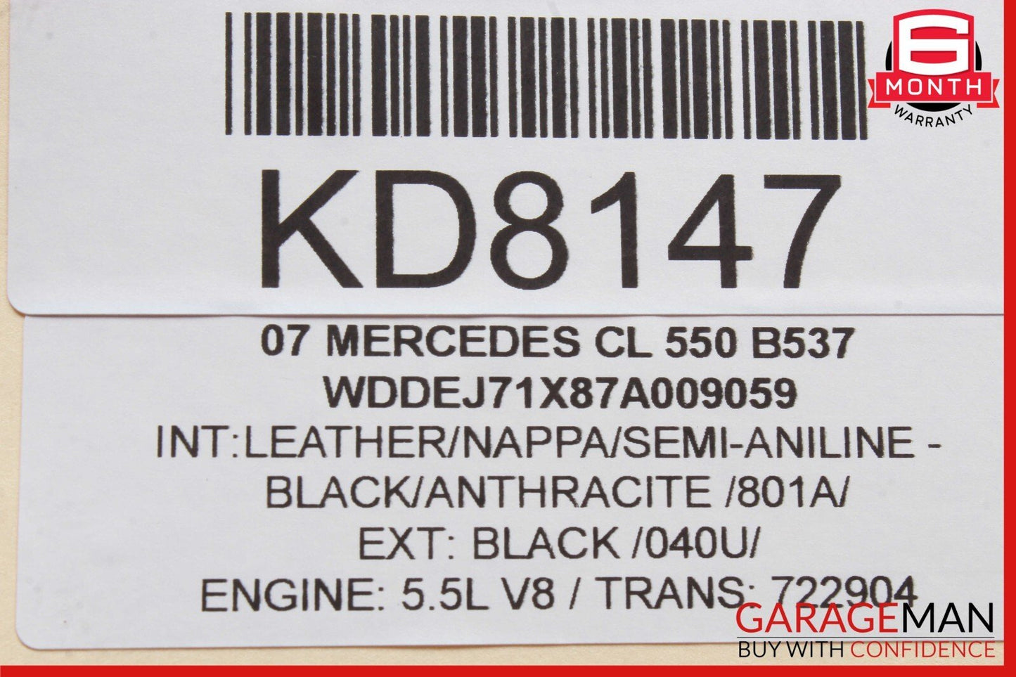 07-09 Mercedes W216 CL550 S550 S63 AMG CL63 Rear Trunk Fuse Relay Junction Box