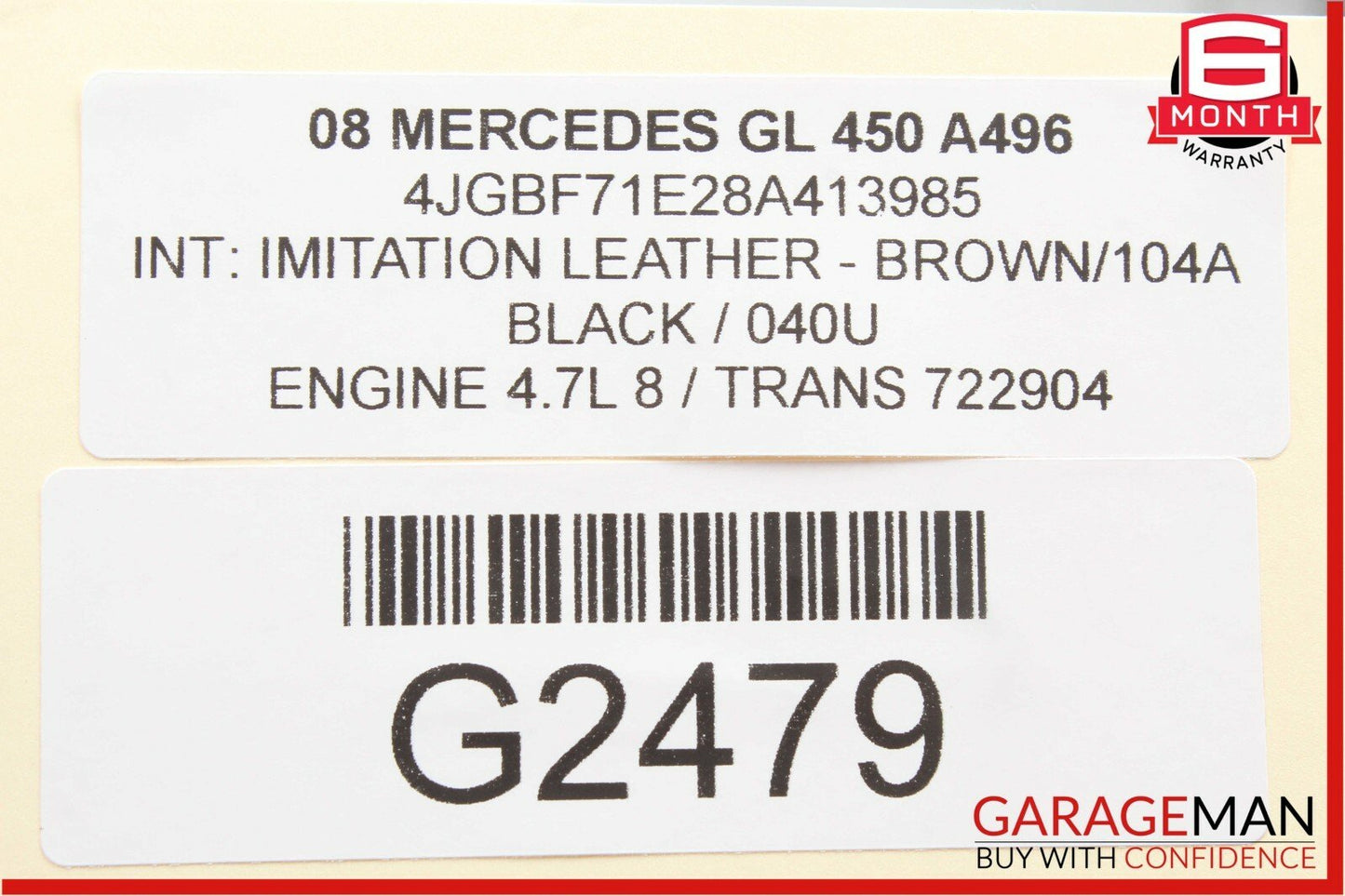 06-12 Mercedes X164 GL450 R500 Rear Glass Windshield Wiper Motor OEM