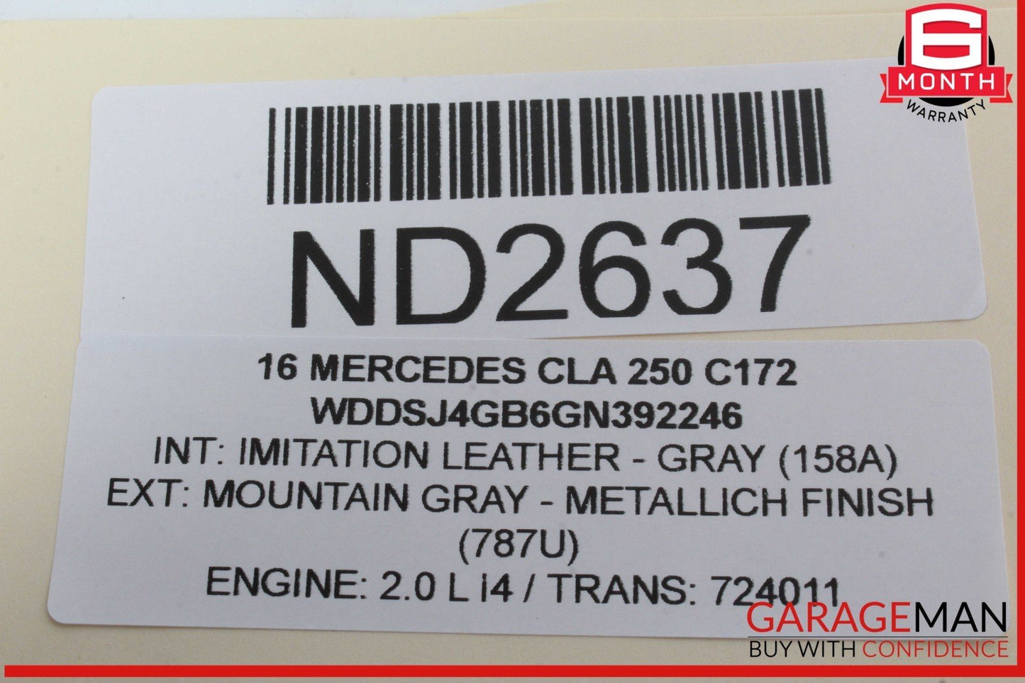 14-18 Mercedes W117 CLA250 CLA45 AMG Rear Left Side Door Window Regulator Motor