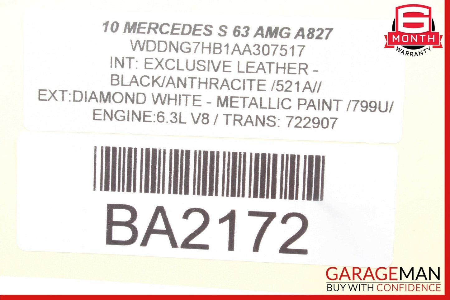 07-13 Mercedes W221 S400 S550 S63 AMG Rear Right Window Regulator Motor Unit