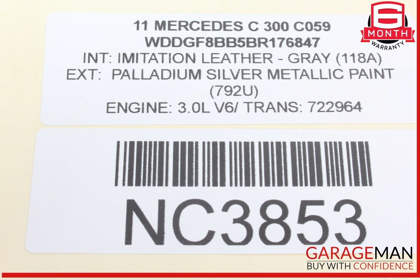 09-17 Mercedes W204 C300 Front Left Side LED Daytime Running Light Fog Lamp