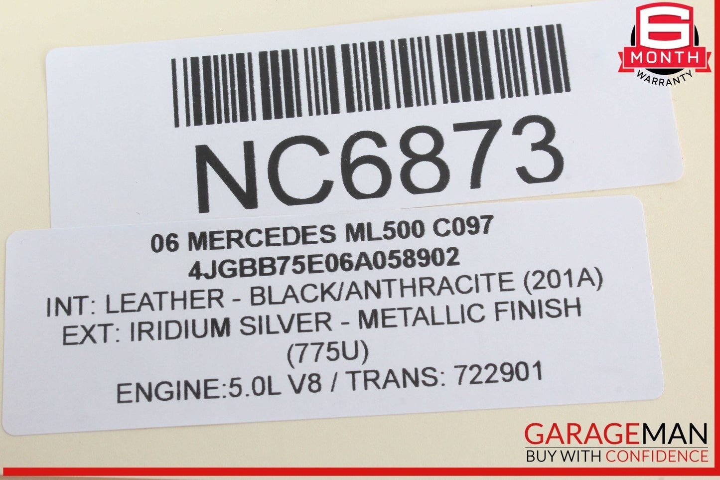 2006-2013 Mercedes-Benz ML500 M-Class W164 Overhead Dome Light Lamp 1648208801 Genuine