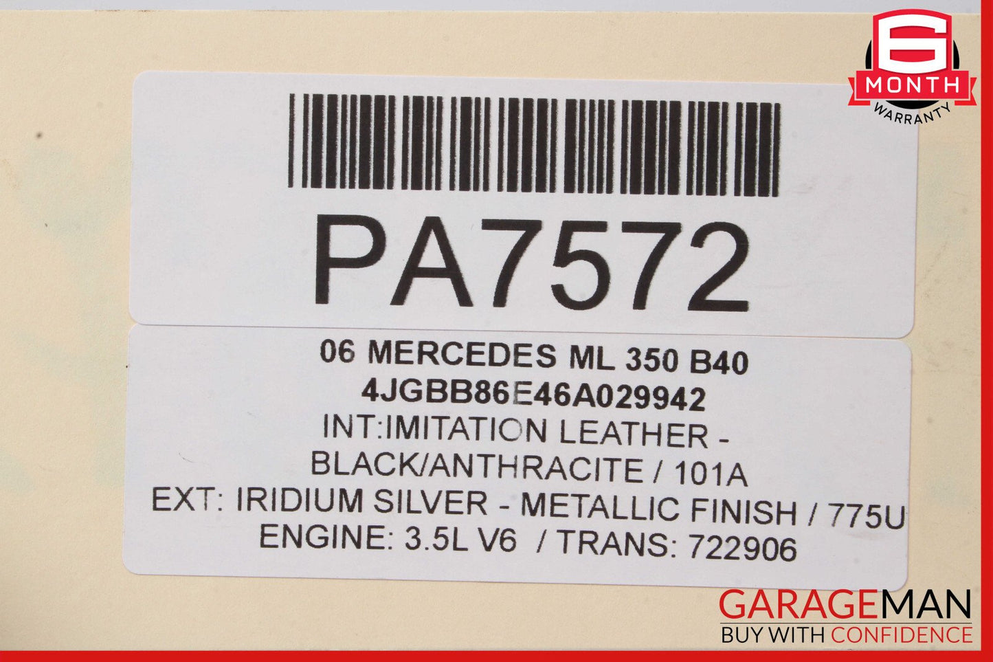 06-09 Mercedes W164 ML350 R350 7G Automatic Transmission 722.906 166k