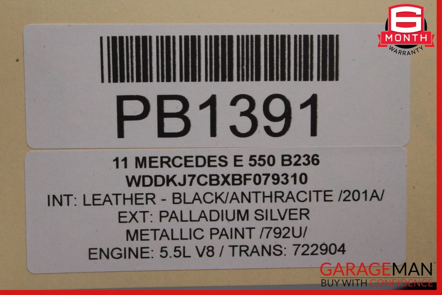 10-17 Mercedes W207 E350 E550 C250 C350 Coupe Center Middle Panoramic Roof Glass
