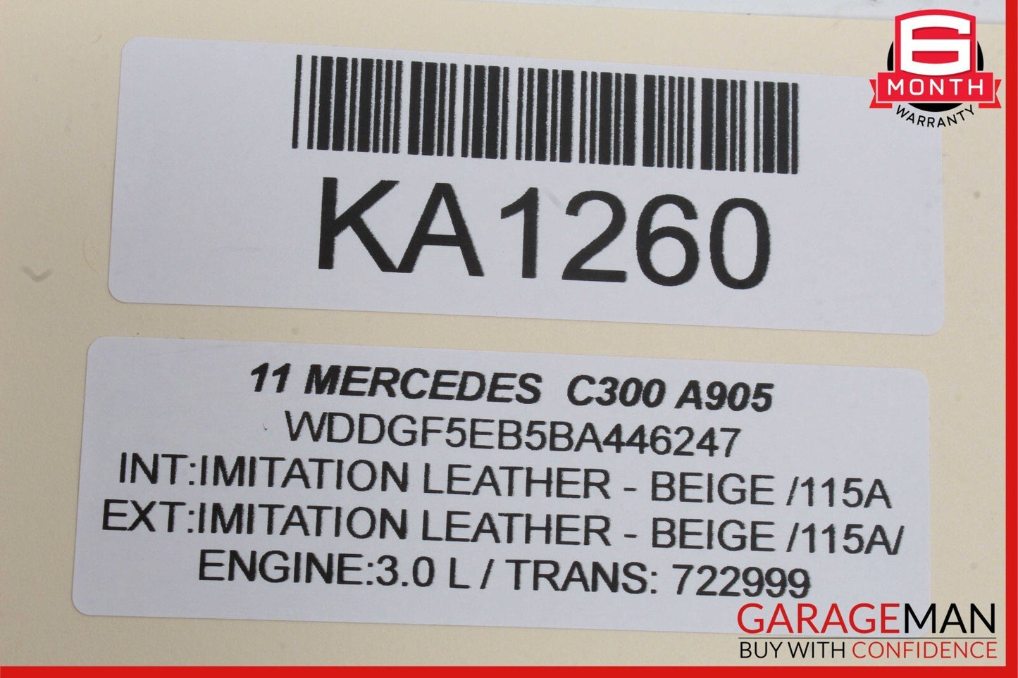 08-16 Mercedes C300 E400 GLK350 Rear Left Door Window Regulator Motor Unit OEM