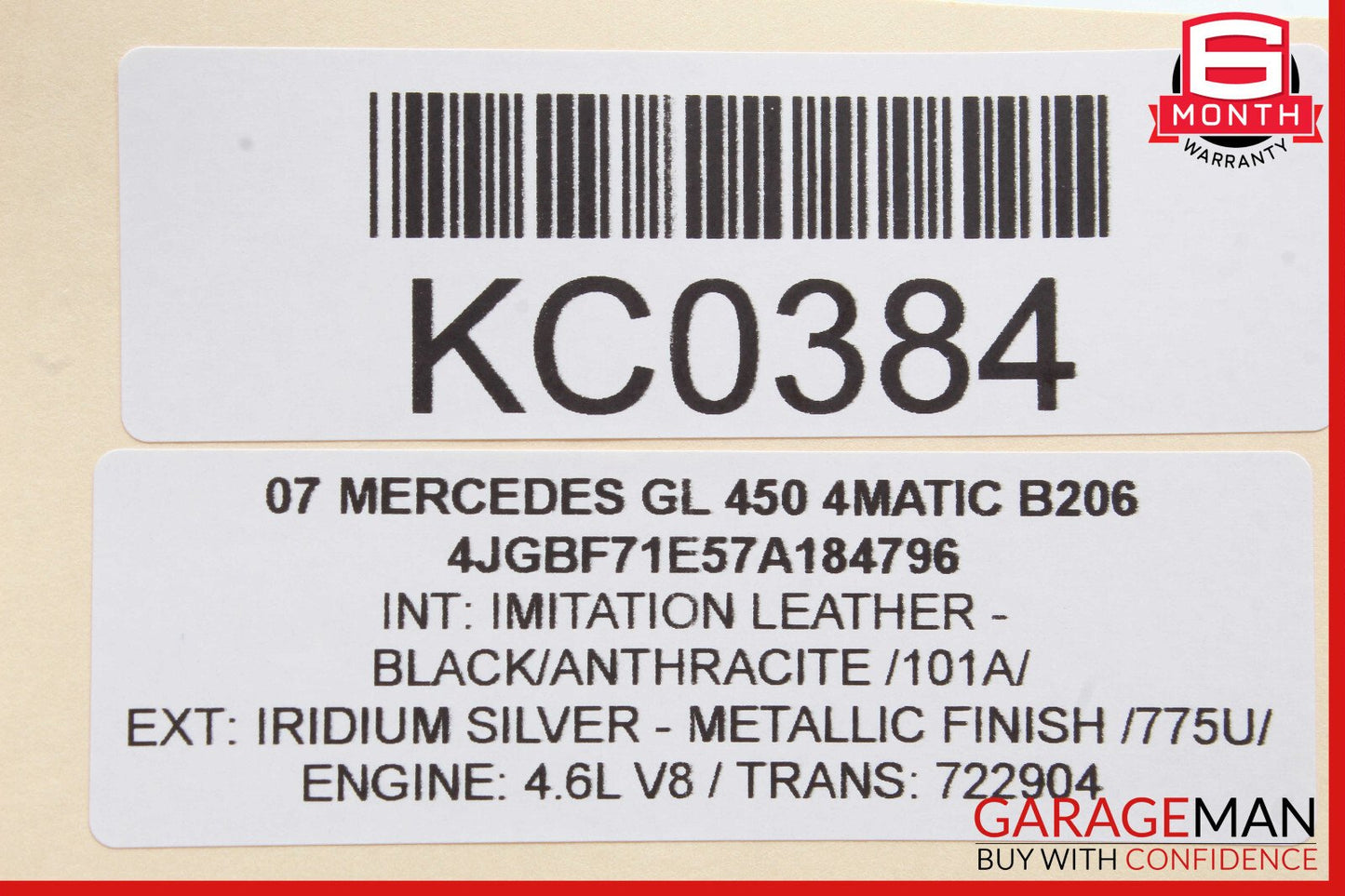 06-13 Mercedes X164 GL450 R350 Rear Left Side Exterior Door Handle OEM