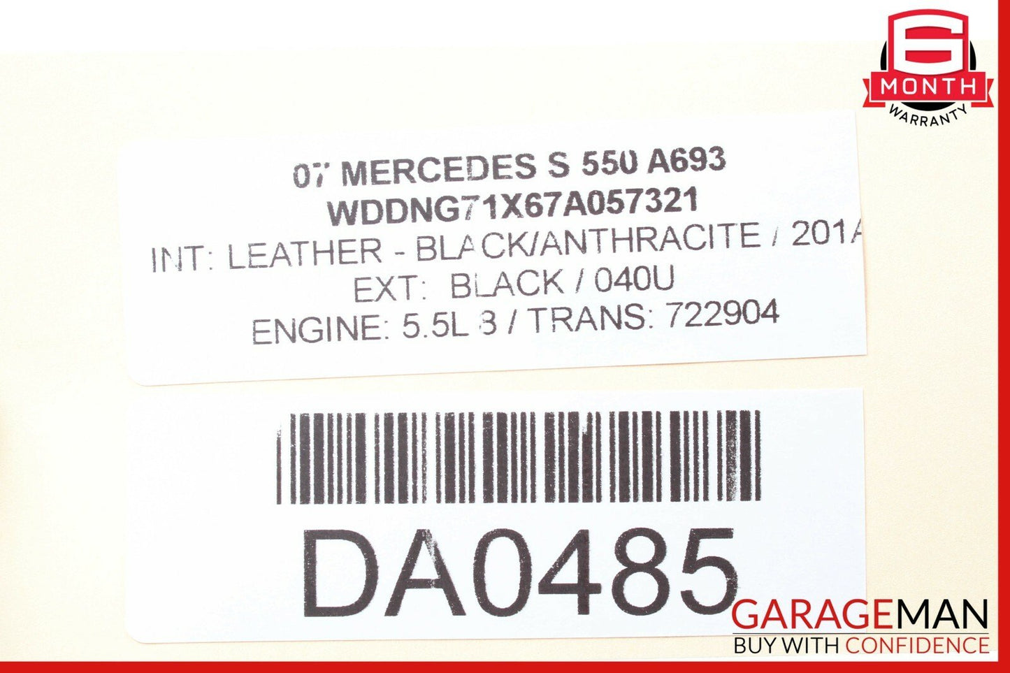 07-13 Mercedes W221 S550 CL550 Rear Trunk Lid Latch Lock Actuator 2217500085 OEM