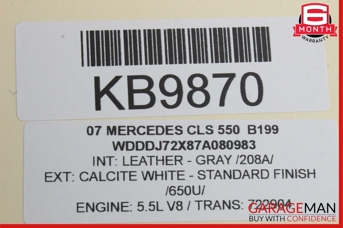 06-11 Mercedes W219 CLS550 CLS500 Rear Left Driver Door Lock Latch Actuator OEM