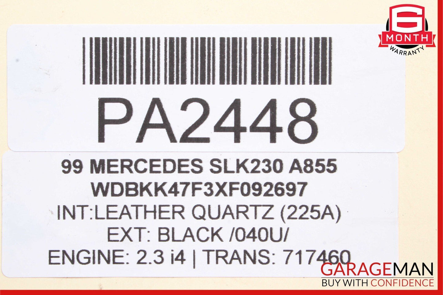97-00 Mercedes R170 SLK230 Power Steering Rack Gear Box Gearbox Assembly OEM