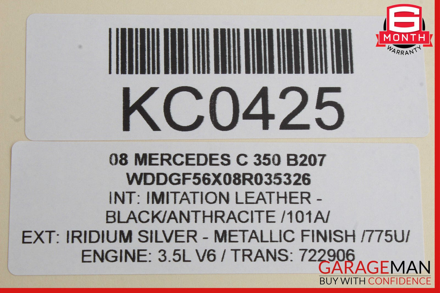 08-11 Mercedes W204 C350 C250 Rear Left Exterior Door Handle 2047600734 OEM