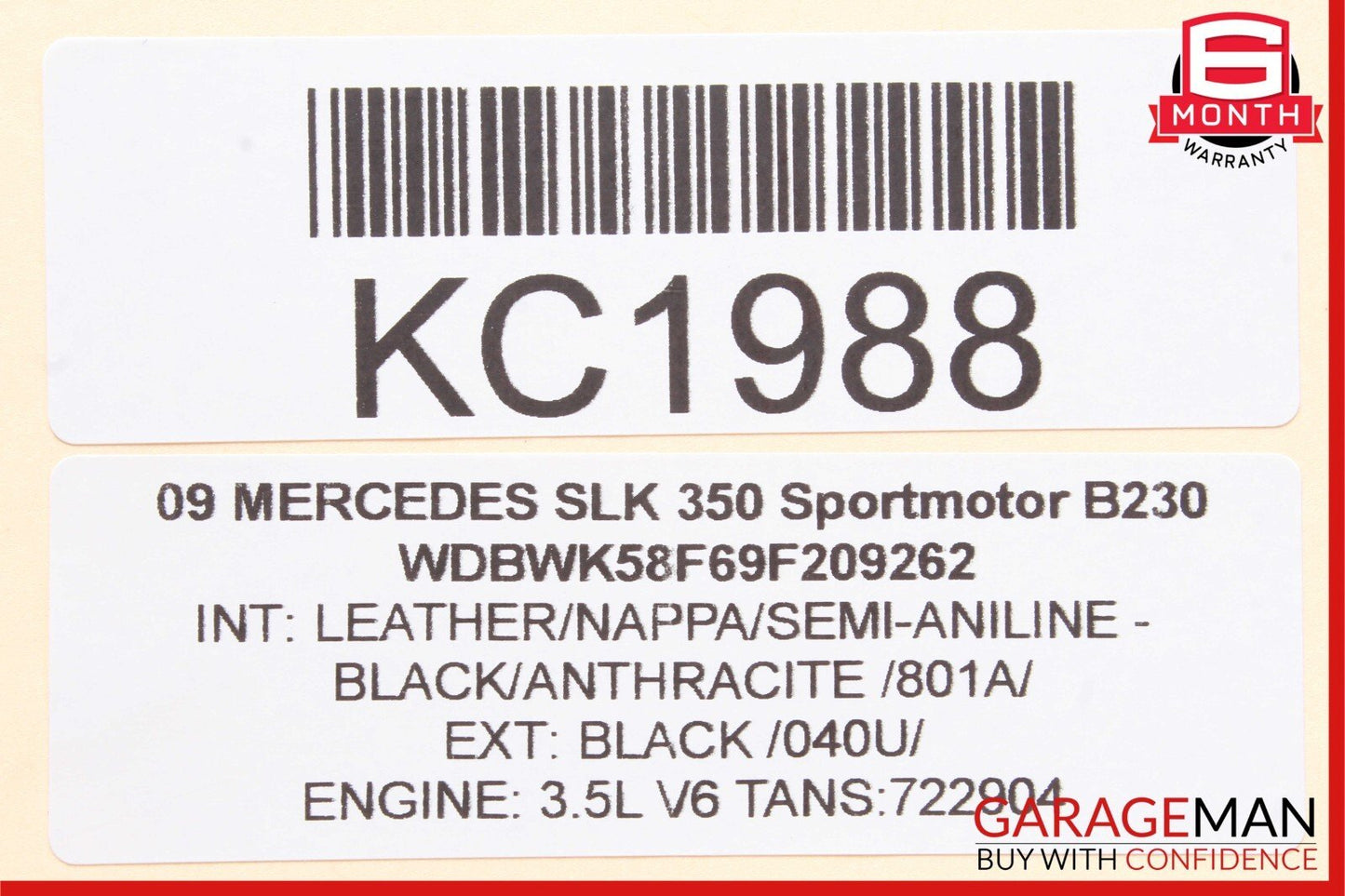 05-11 Mercedes R171 SLK350 SLK280 Heating Heated Seat Control Module Unit OEM