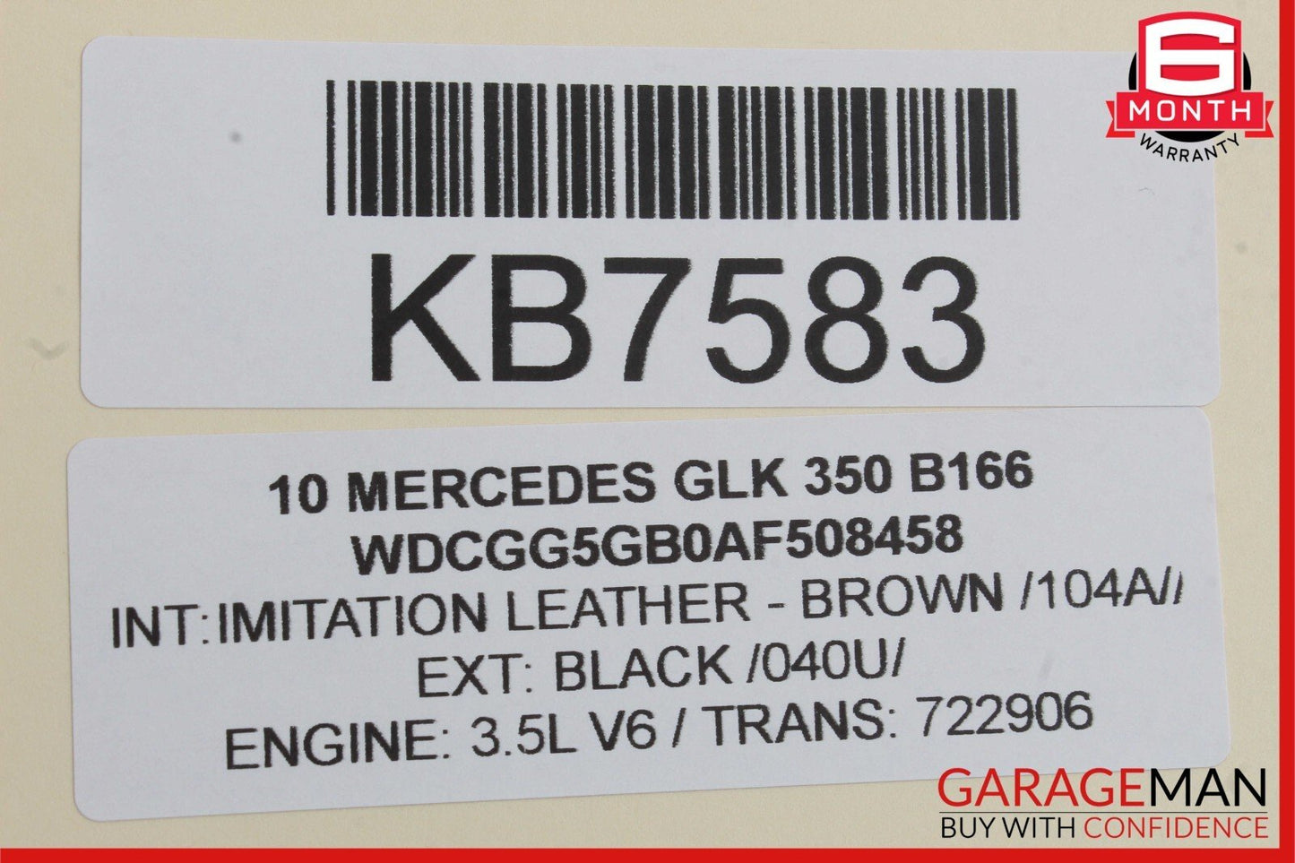 08-16 Mercedes X204 GLK350 C300 C350 Rear Right Side Door Lock Latch Actuator