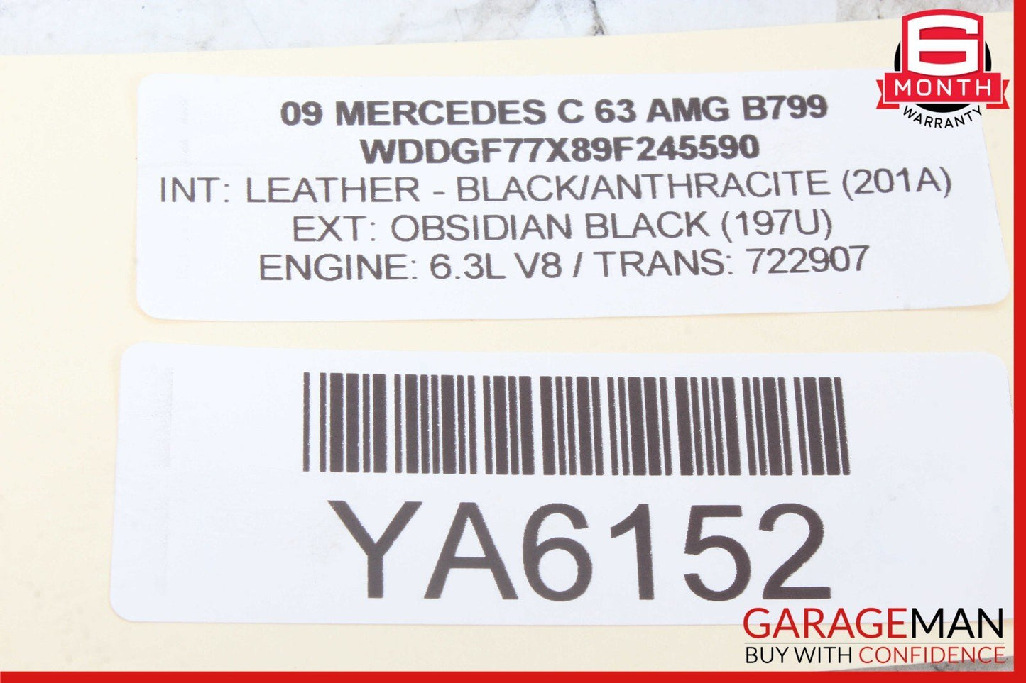 08-09 Mercedes W204 C63 AMG C350 Front Right Side Mirror Door Rear View OEM