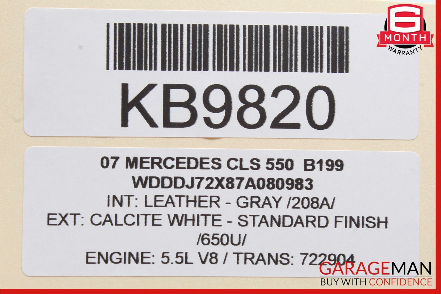 06-11 Mercedes W219 CLS550 CLS500 CLS350 Rear Right Side Door Control Module
