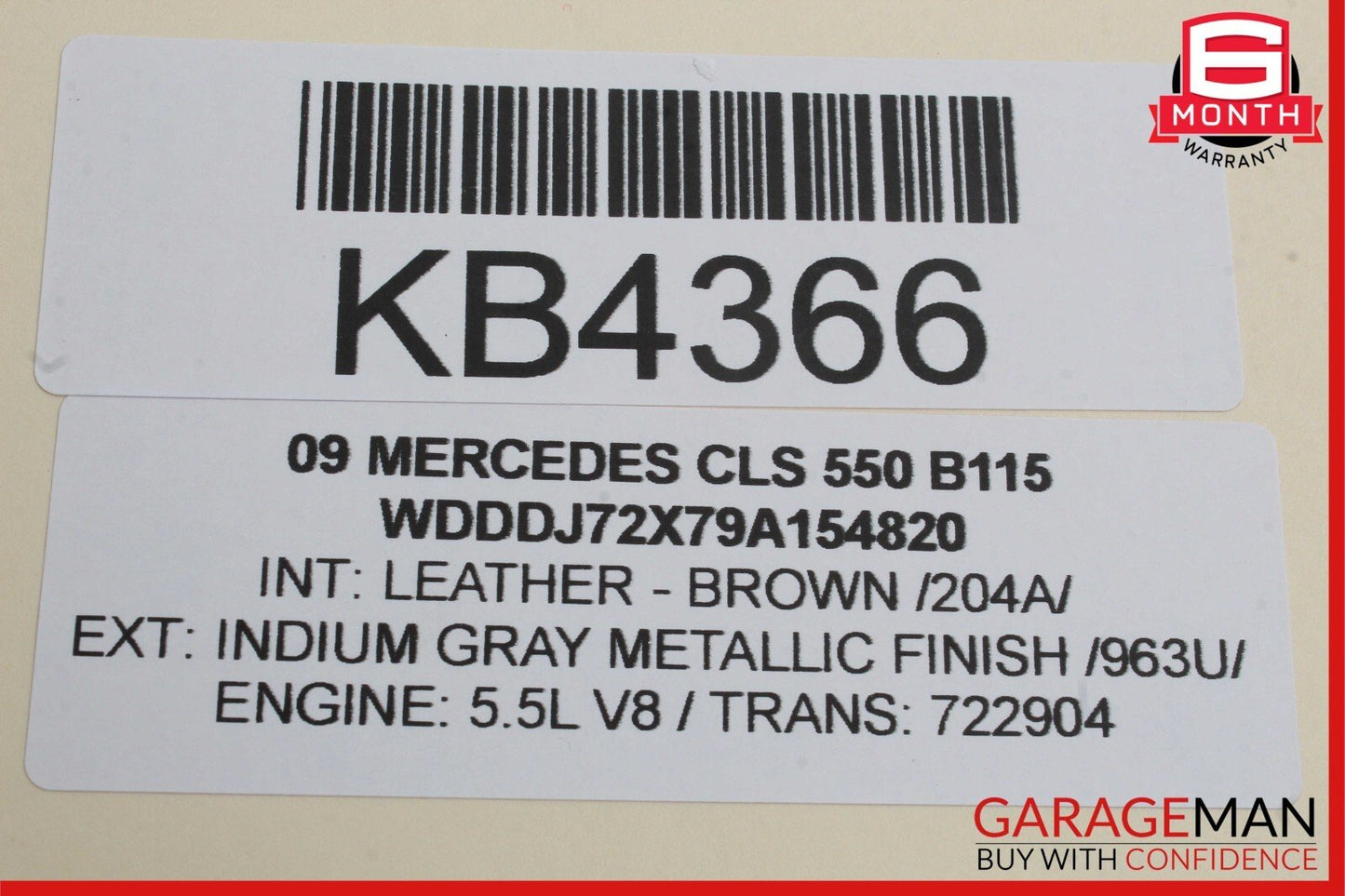 09-11 Mercedes W219 CLS550 Front Left Driver Side Mirror Door Rear View OEM