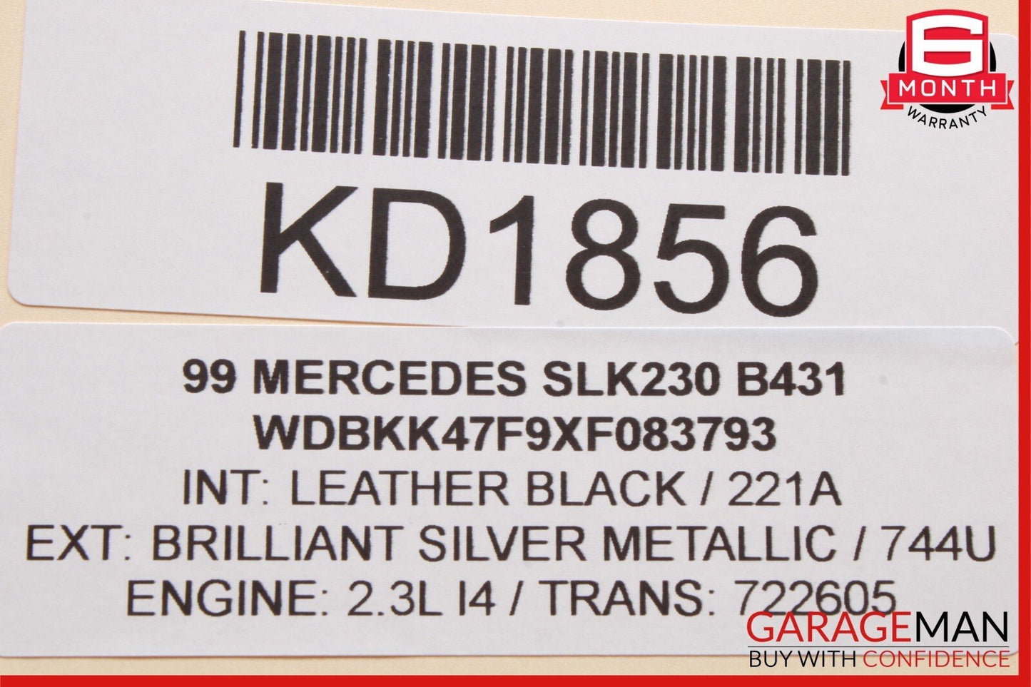 97-04 Mercedes R170 SLK230 Front Right Side Door Window Regulator Motor Unit OEM
