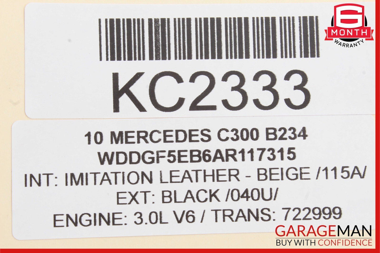08-11 Mercedes W204 C300 Rear Right Passenger Side Door Lock Latch Actuator OEM
