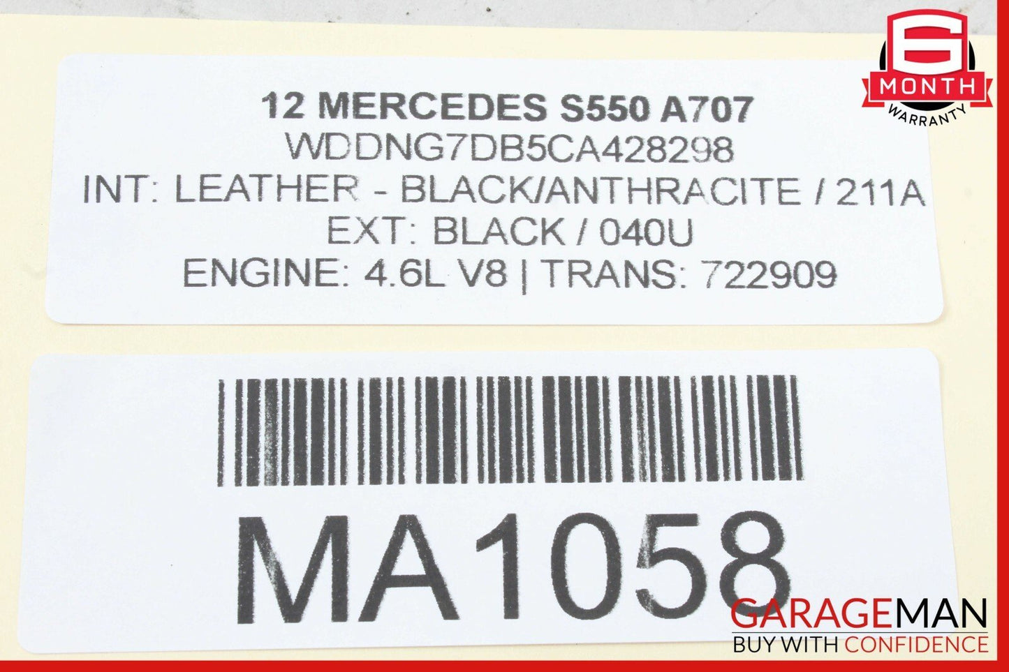 07-13 Mercedes W216 CL500 S600 Steering Column Control Switches Assembly OEM