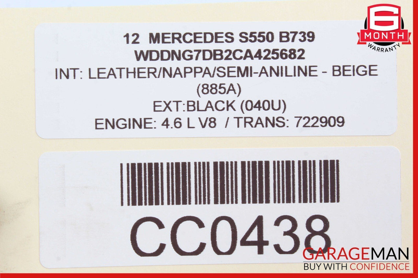 11-20 Mercedes S550 CL550 CLS63 AMG Engine Motor Vacuum Pump
