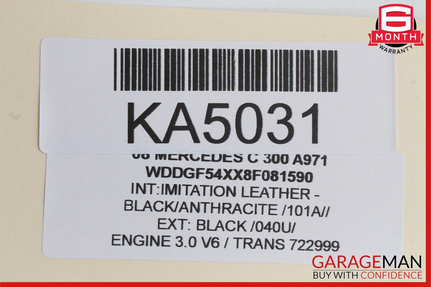 08-09 Mercedes W204 C350 C63 AMG Front Left Side Mirror Rear View Door Black OEM