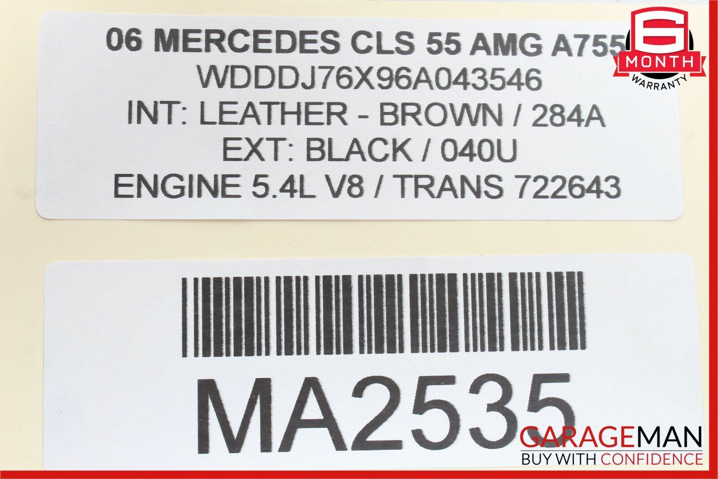 Mercedes SL500 CLS55 E63 AMG Rear Right / Left Suspension Upper Control Arm OEM