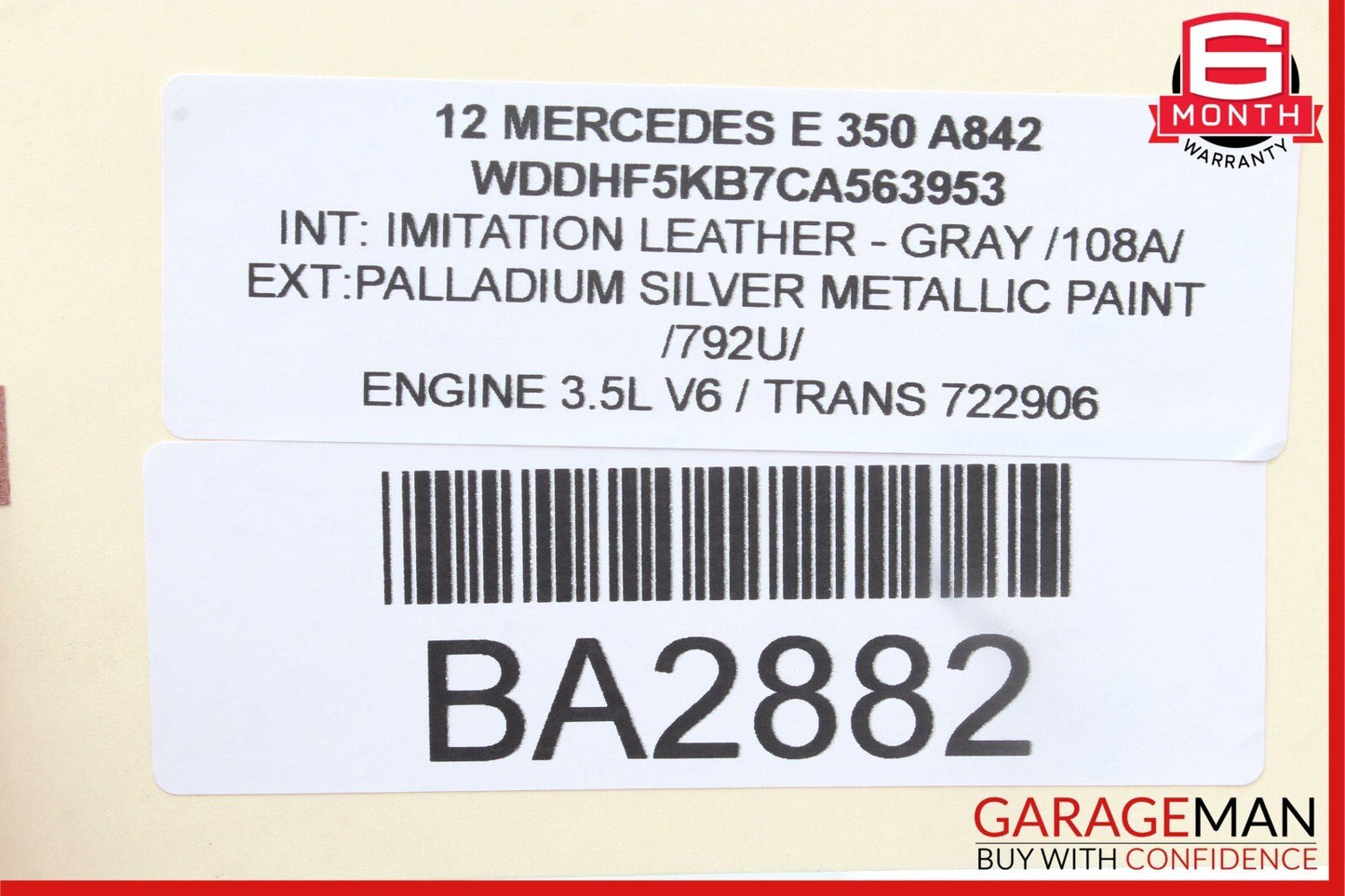 08-16 Mercedes E350 E400 GLK350 C250 Rear Left Door Window Regulator Motor Unit