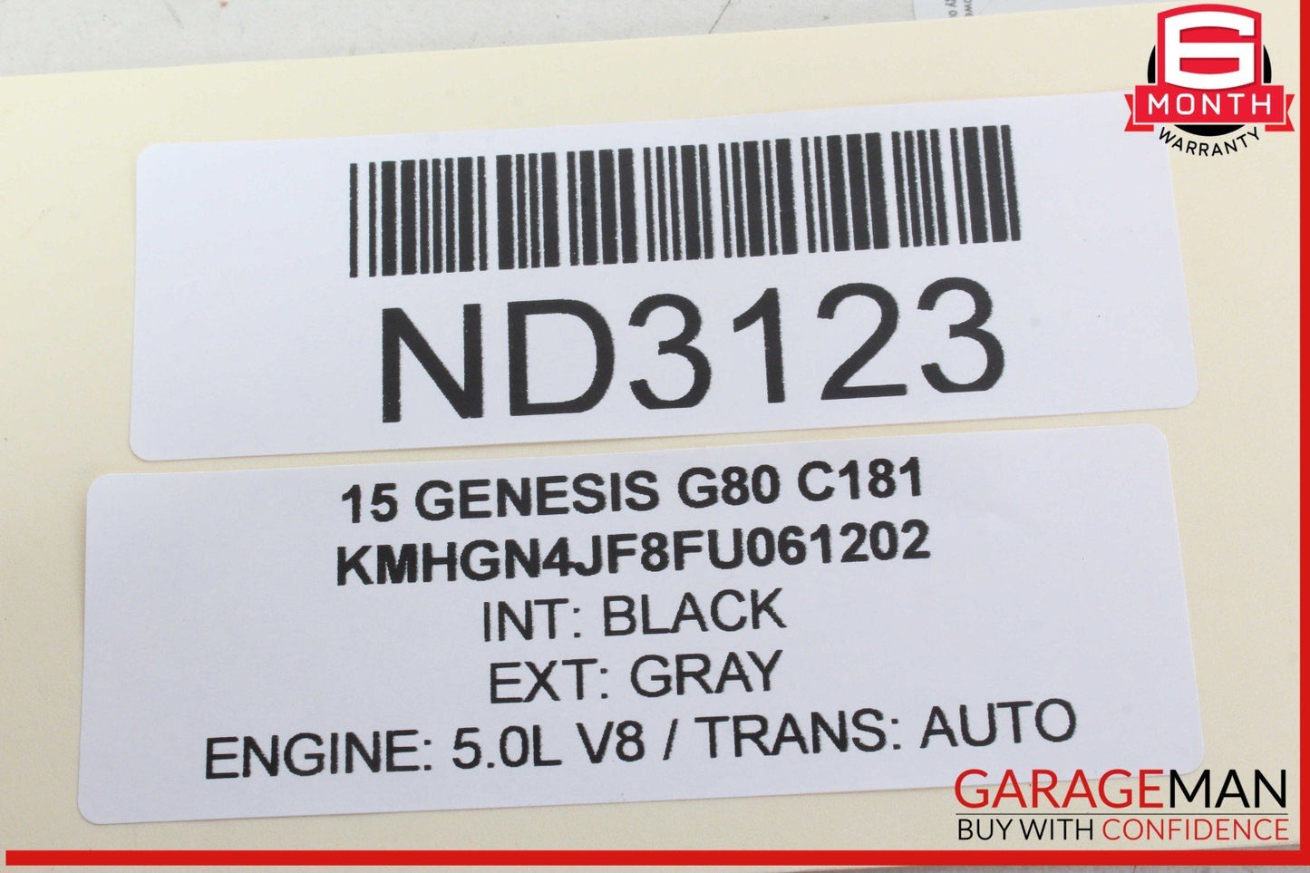 15-20 Hyundai Genesis G80 Rear Right Side Door Window Regulator Motor OEM