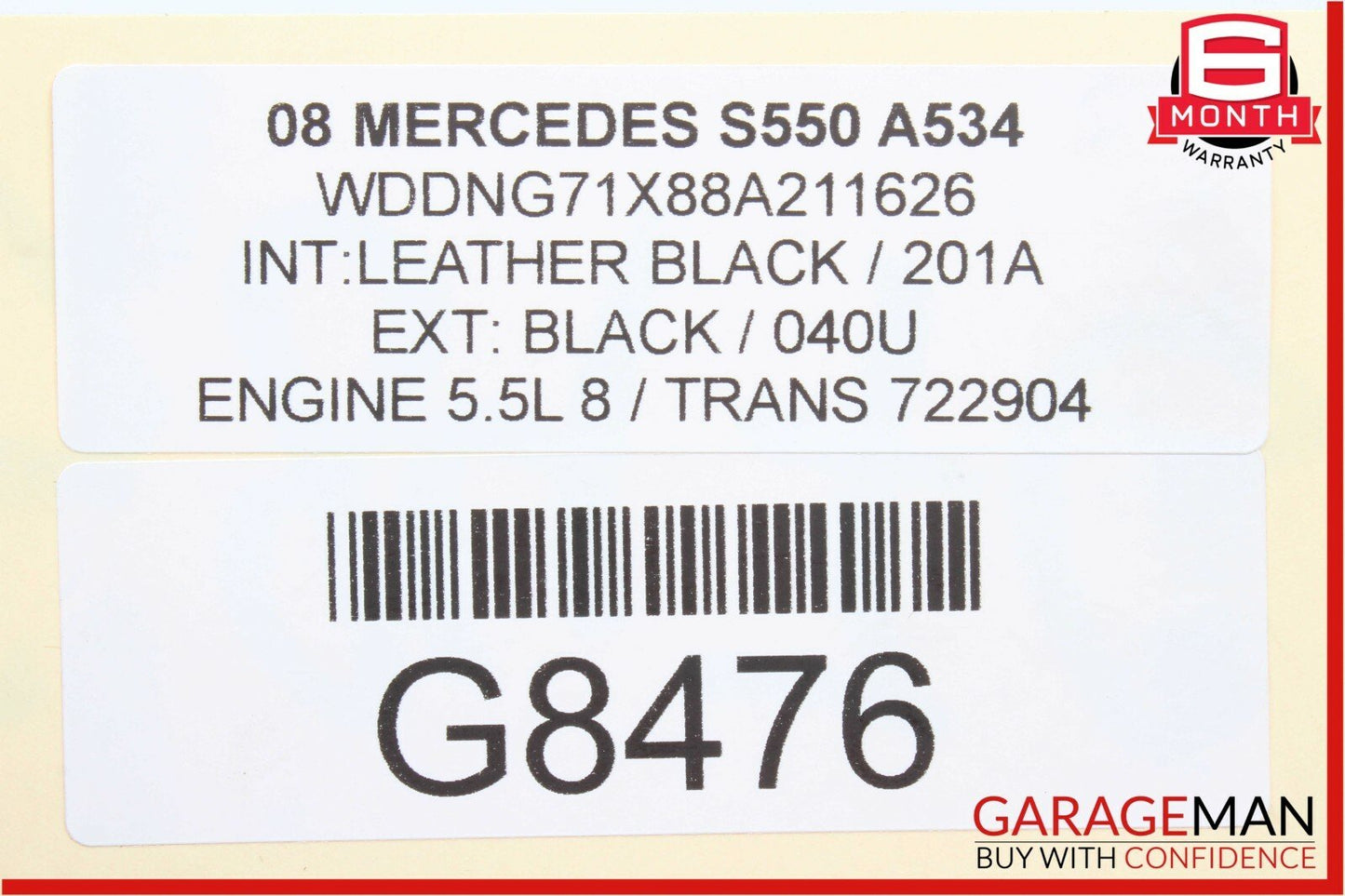 07-13 Mercedes W221 S550 Rear Window Sunshade Roller Blind Brake Light Assembly