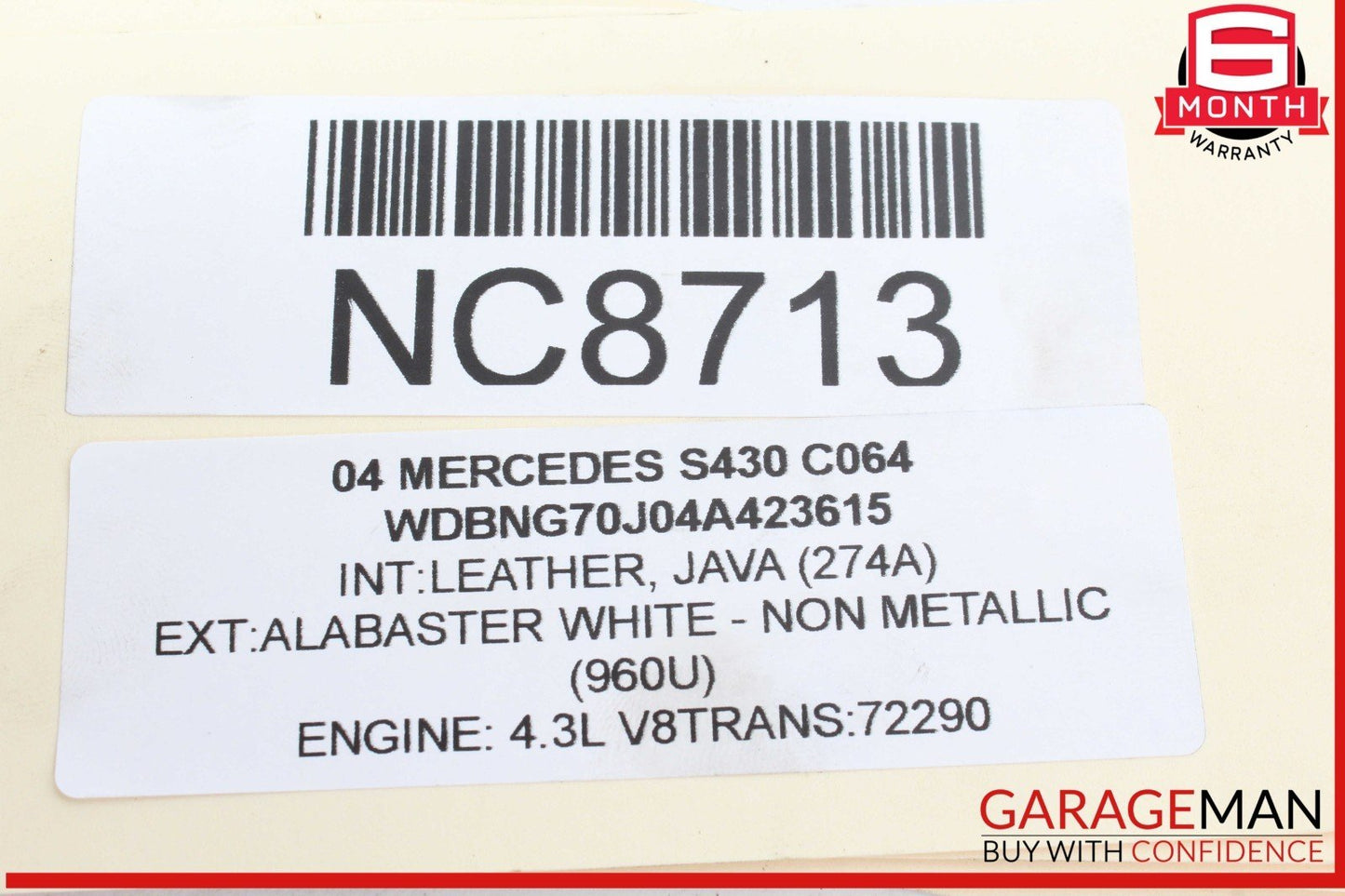 98-06 Mercedes W220 S430 E430 SL500 Lower Engine Motor Oil Pan 1120140603 OEM