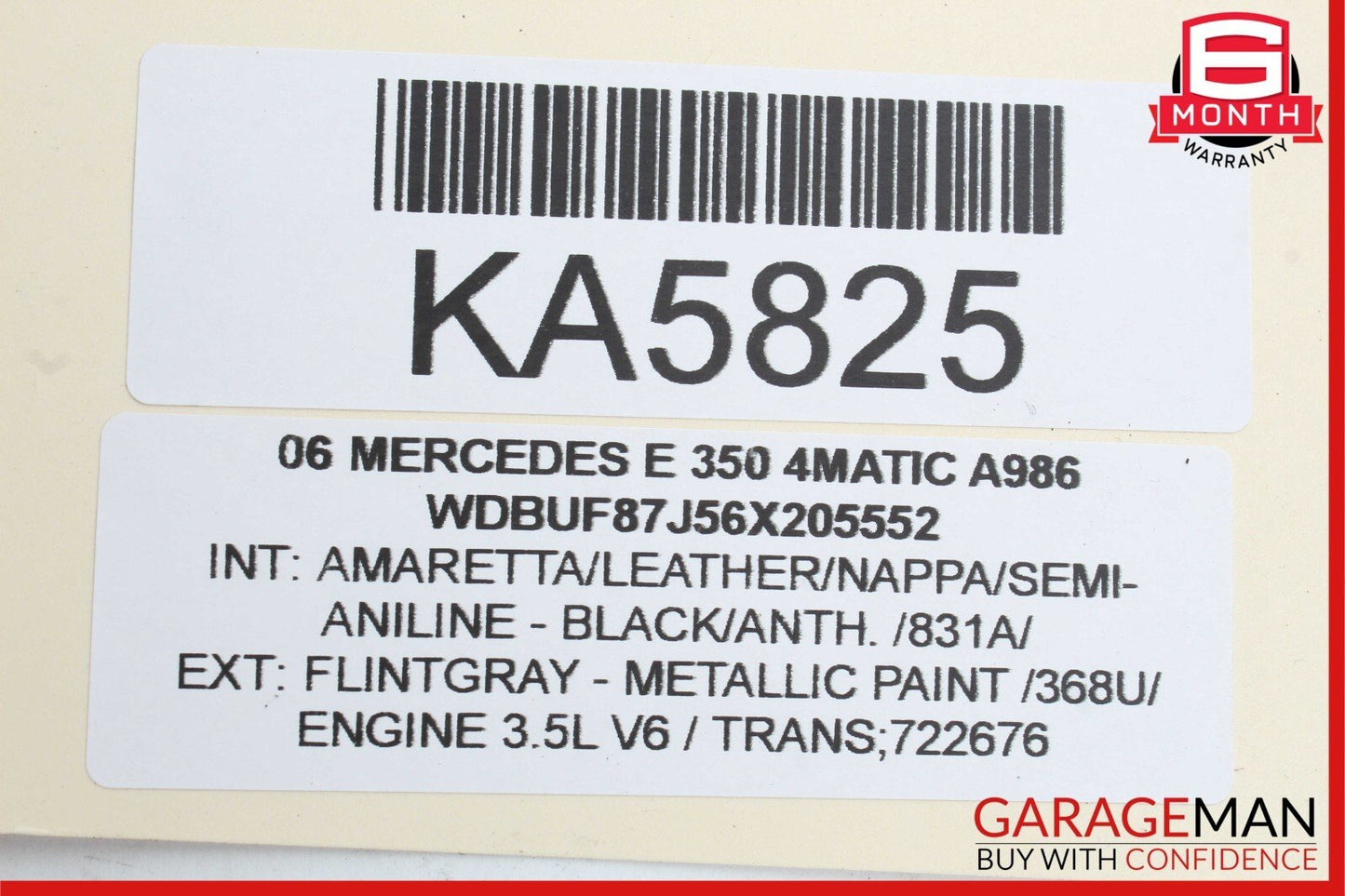 03-09 Mercedes W211 E350 4Matic Door Lock Actuator Rear Left Driver Side OEM